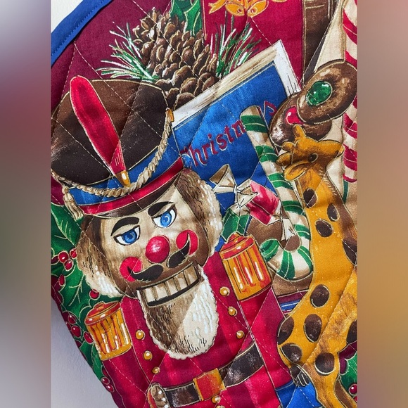 Vintage GIANT Quilted Christmas Stocking - Picture 5 of 8